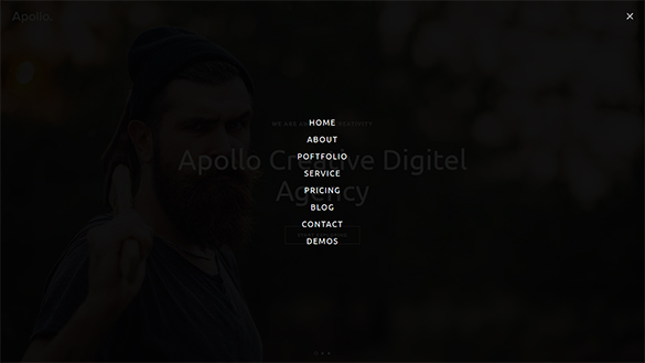 Header Overlay Menu